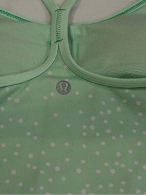 lululemon athletica Mint Green Polka Dot Racerback Tank